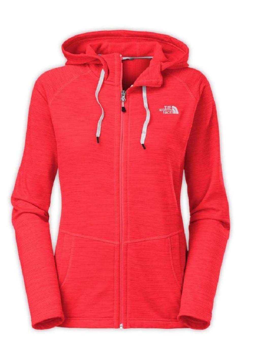 The North Face Women’s Coral-Red Full Zip Hooded Sweatshirt